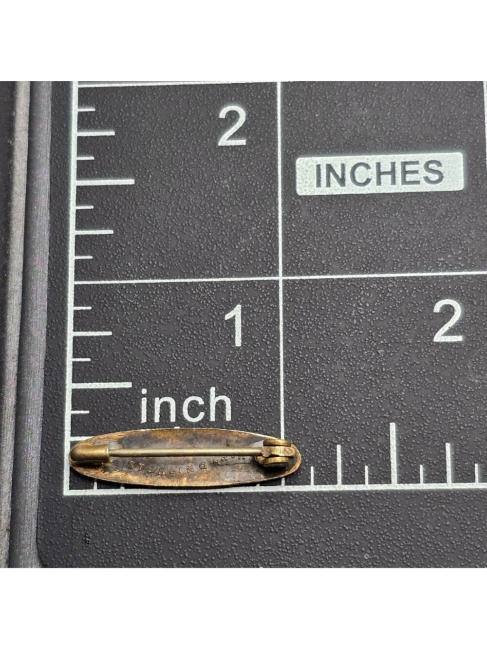 Antique Sterling Guilloche Lingerie Pin/Brooch 1 1/16" White Signed RD 1906 RH - Picture 10 of 10
